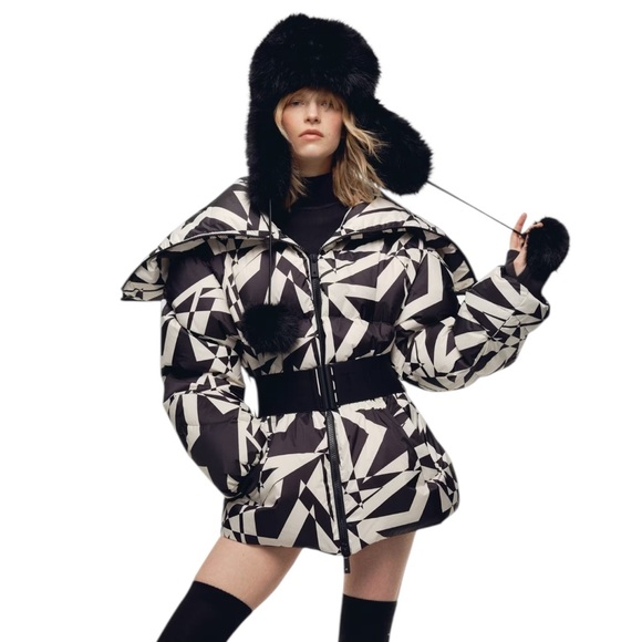 Perfect Moment x H&M Jackets & Blazers - Perfect Moment x H&M NWT Belted Peplum Ski Jacket/Puffer in Sz M